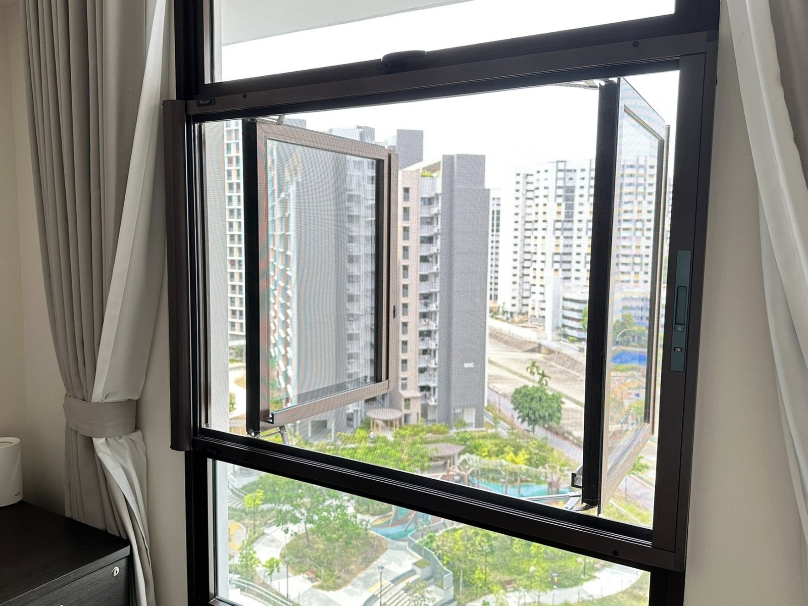 Retractable Pet-Friendly Mesh installed in a real Singapore home